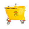 Alpine Industries 36 Qt. Mop Bucket with Down Press Wringer, Yellow 462-1